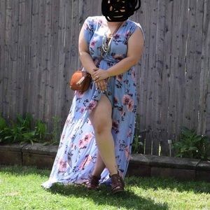 Sweet short jumpsuit with long skirt